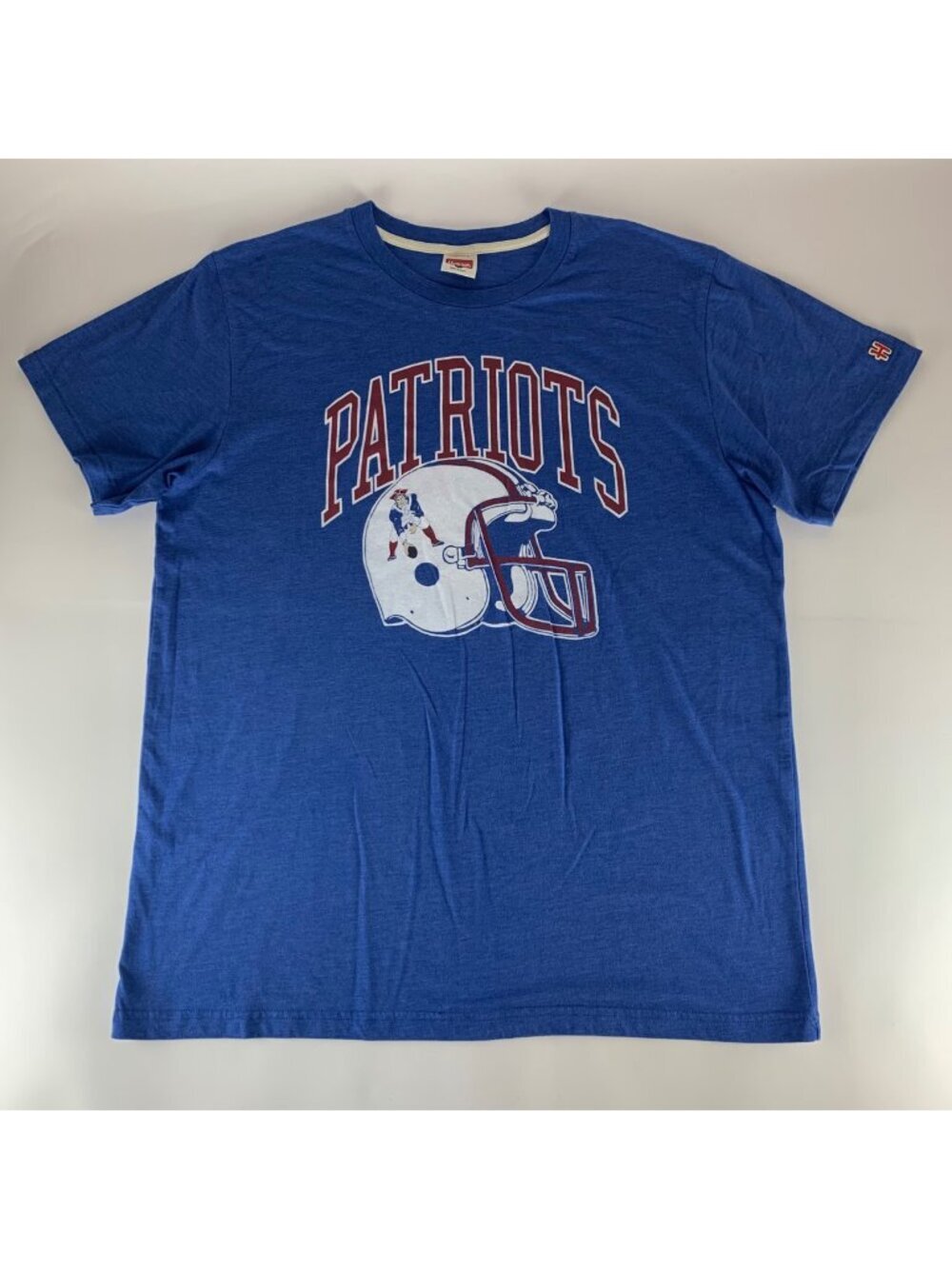 New England Patriots NFL Retro Blue Homage Short Sleeve Crewneck Shirt Mens XL